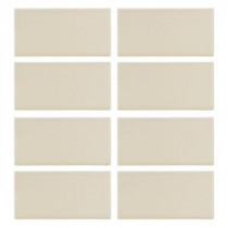 Almond Truffle Matte 3 in. x 6 in. Ceramic Wall Tile (8 pieces / pack)