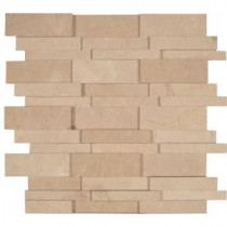 Hedron 3D Interlocking 12 in. x 12 in. x 10 mm Marble Mesh-Mounted Mosaic Wall Tile