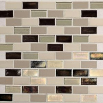 Coastal Keystones Sunset Cove Brick Joint 12 in. x 12 in. x 6 mm Glass Mosaic Floor and Wall Tile
