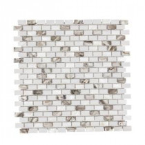 Lucky Cove 12.25 in. x 12 in. x 8 mm Glass and Shell Mosaic Wall Tile