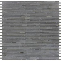 Basalt Blue Bamboo 12 in. x 12 in. x 10 mm Honed Mesh-Mounted Mosaic Tile (10 sq. ft. / case)