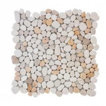 Creama River Rock Mosaic 12 in. x 12 in. x 8 mm Marble Mosaic Wall Tile