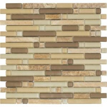 Varietals Sylvaner-1654 Stone And Glass Blend 12 in. x 12 in. Mesh Mounted Floor & Wall Tile (5 sq. ft. / case)