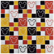 Mickey Multi 11-3/4 in. x 11-3/4 in. x 5 mm Glass Mosaic Tile