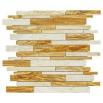Cream Puff 11.75 in. x 14 in. x 8 mm Glass Mosaic Wall Tile