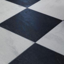 Black and White Chess Slate 8 mm Thick x 11-3/5 in. Wide x 46-1/4 in. Click Lock Laminate Flooring (18.56 sq. ft./case)