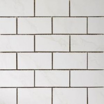 Paladino Albanella 12 in. x 12 in. x 9 mm Porcelain Mesh-Mounted Mosaic Wall Tile