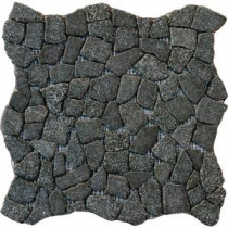 Charcoal Flat Pebbles 16 in. x 16 in. x 13 mm Tumbled Granite Floor and Wall Tile (12.46 sq. ft. / case)
