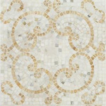 Marquess Honey Onyx and Calacatta 12 in. x 12 in. x 10 mm Polished Marble Mosaic Tile
